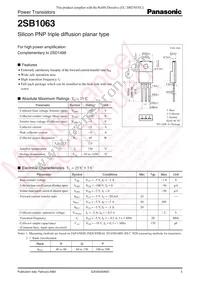 2SB10630P Datasheet Cover