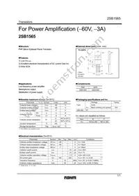 2SB1565FU6E Datasheet Cover