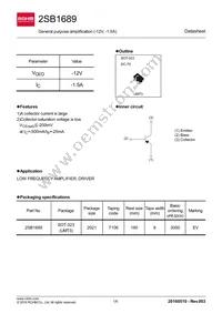 2SB1689T106 Datasheet Cover