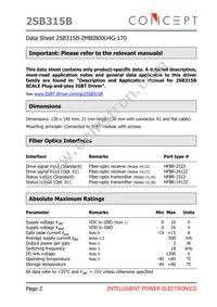 2SB315B-2MBI800U4G-170 Datasheet Page 2