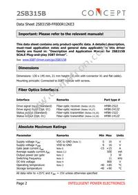 2SB315B-FF800R12KE3 Datasheet Page 2