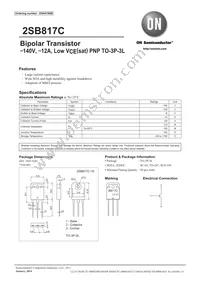 2SB817C-1E Datasheet Cover