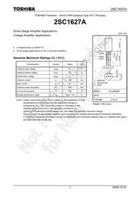 2SC1627A-Y Datasheet Cover