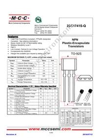 2SC1741S-Q-AP Datasheet Cover