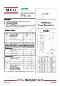 2SC2073-BP Datasheet Cover