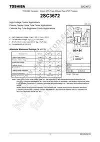 2SC3672-O(T2ASH Datasheet Cover