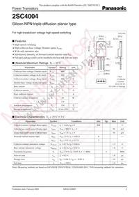 2SC4004 Datasheet Cover