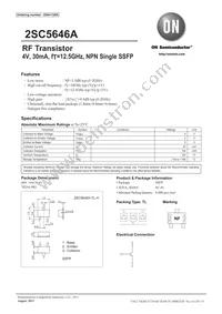 2SC5646A-TL-H Datasheet Cover