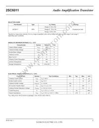 2SC6011 Datasheet Page 2