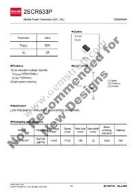 2SCR533PT100 Datasheet Cover