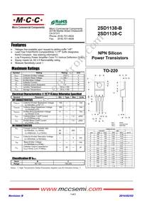 2SD1138-C-BP Datasheet Cover