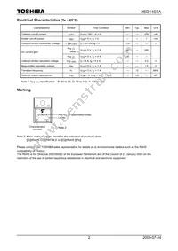 2SD1407A-Y(F) Datasheet Page 2