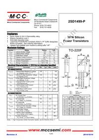 2SD1499-P-BP Datasheet Cover