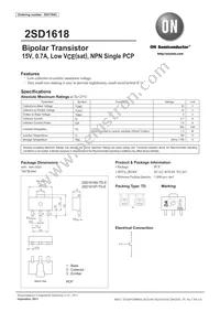 2SD1618S-TD-E Datasheet Cover