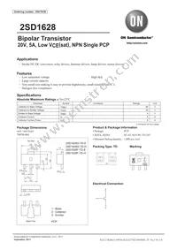 2SD1628F-TD-H Datasheet Cover