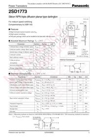 2SD1773 Datasheet Cover