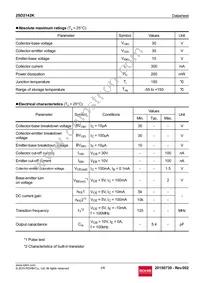 2SD2142KT146 Datasheet Page 2