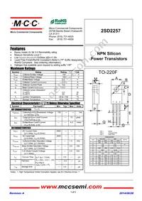 2SD2257-BP Datasheet Cover