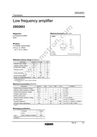 2SD2653TL Datasheet Cover