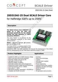 2SD315AI-25 Datasheet Cover