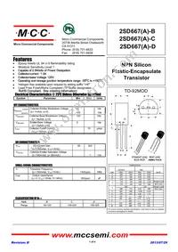 2SD667-C-AP Datasheet Cover