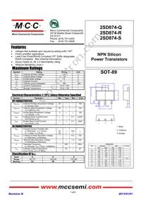 2SD874-S-TP Datasheet Cover