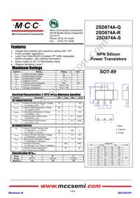 2SD874A-S-TP Datasheet Cover