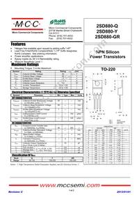 2SD880-Y-BP Datasheet Cover
