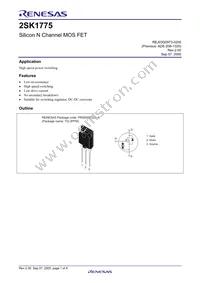 2SK1775-E Datasheet Page 3