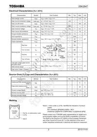 2SK2847(F) Datasheet Page 2