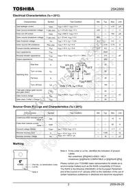 2SK2866(F) Datasheet Page 2