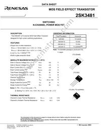 2SK3481-AZ Datasheet Page 3