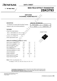 2SK3793-AZ Datasheet Page 3