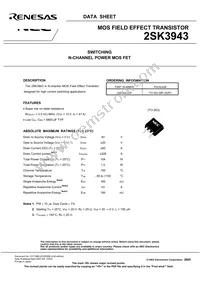 2SK3943-ZP-E1-AY Datasheet Page 3