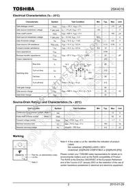 2SK4016(Q) Datasheet Page 2