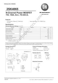 2SK4065-DL-1EX Datasheet Cover