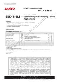 2SK4116LS Datasheet Cover