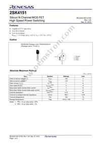 2SK4151TZ-E Datasheet Page 3