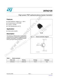 2STA2120 Datasheet Cover