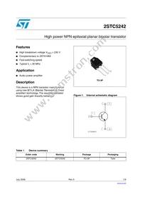 2STC5242 Datasheet Cover