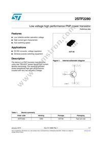 2STF2280 Datasheet Cover