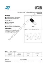 2STW200 Datasheet Cover