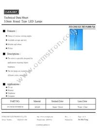 333-2SUGC/H3/S400-X6 Datasheet Cover