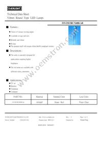 333-2SURC/S400-A8 Datasheet Cover