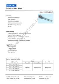 333-2UYC/S400-A7 Datasheet Cover