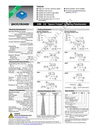 3386Y-1-105T Datasheet Page 1