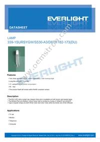 339-1SURSYGW/S530-A3/D87/F182-173(DU) Datasheet Cover