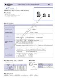35JKV220M10X10.5 Datasheet Cover