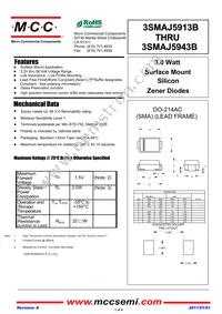3SMAJ5943B-TP Datasheet Cover