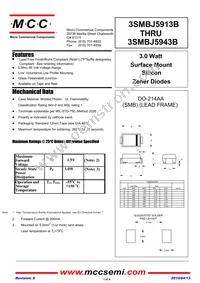 3SMBJ5943B-TP Datasheet Cover